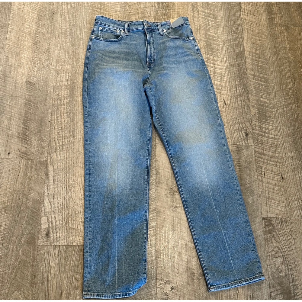 Madewell Curvy 90s Straight Leg Jeans High Rise Blue NN803 31T Tall